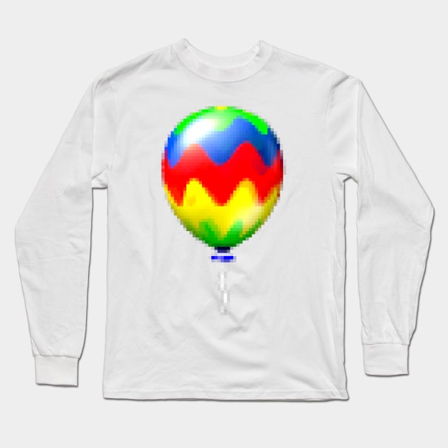 Rainbow Balloon Sprite Long Sleeve T-Shirt by SpriteGuy95